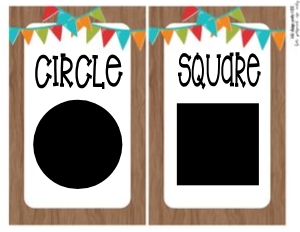 Camping Classroom Shape Cards: Camping Classroom Set