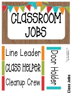 Camping Classroom Classroom Jobs: Camping Classroom Set