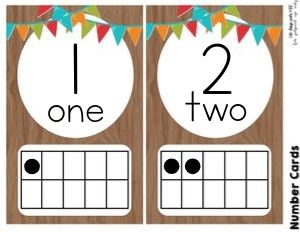 Camping Classroom Number Cards 1-10: Camping Classroom Set