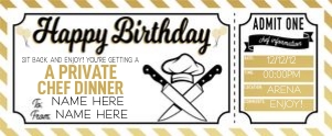 Birthday Gold Voucher Private Chef 1 design preview