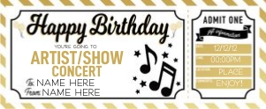 Birthday Gold Voucher Concert 1: Birthday Gold Voucher Concert 1