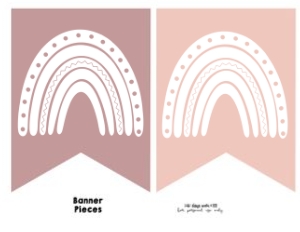Neutral Boho Rainbow Classroom Set design preview