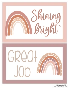 Neutral Boho Rainbow Classroom Behavior Chart: Neutral Boho Rainbow Classroom Behavior Chart