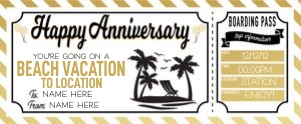 Anniversary Gold Voucher Beach 1 design preview