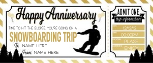 Anniversary Gold Voucher Snowboard 1: Anniversary Gold Voucher Snowboard 1