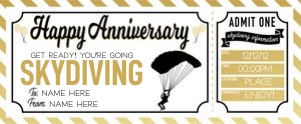 Anniversary Gold Voucher Skydiving 1 design preview