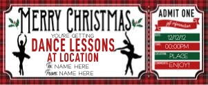 Christmas Voucher Dance Lessons 2 design preview