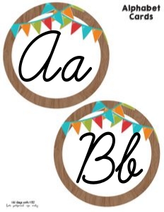 Camping Classroom Cursive Alphabet: Camping Classroom Set