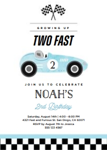 Racing Car Baby Blue design preview