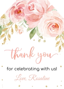 Floral Blush Favor tags: Floral Blush Party Package