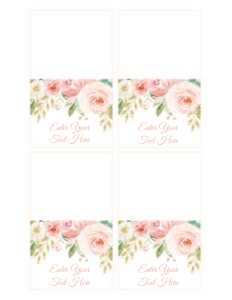 Floral Blush Food Buffet Label: Floral Blush Party Package