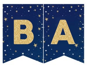 Twinkle twinkle little star banner design preview