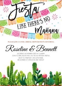 Fiesta Bridal shower invitation design preview