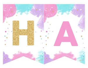 Unicorn watercolors banner design preview