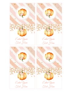 Pumpkin food labels design preview