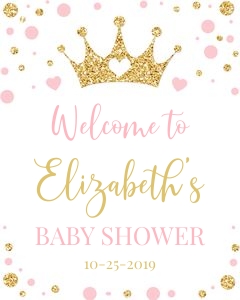 Princess welcome sign 16x20: Princess welcome sign