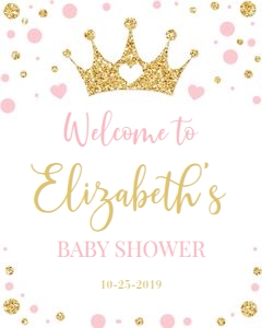 Princess welcome sign 8x10: Princess welcome sign