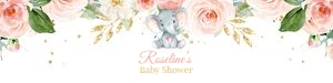 Elephant bottle labels - girls design preview