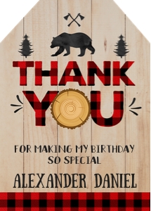 Lumberjack birthday favor tags: Lumberjack birthday bundle