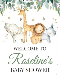 Safari Welcome sign 8x10 1A: Safari welcome sign 1A