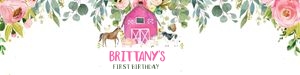 Farm birthday bottle label - girl design preview