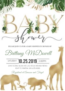 Jungle baby shower invitation 3: Jungle baby shower invitation 3
