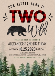 LW1 - Lumberjack two wild invitation: LW1 - Lumberjack two wild invitation