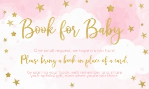 Twinkle twinkle little star book for baby pink: Twinkle twinkle little star pink invitation Set