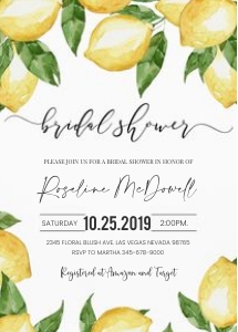Lemon bridal shower invitation: Lemon Bridal shower invitation