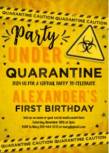 Quarantine invitation 1 design preview