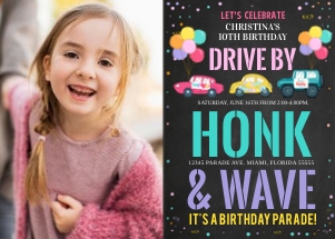 Parade birthday invitation 1A photo design preview