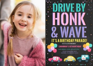 Parade birthday invitation 8 photo design preview