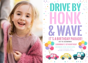 Parade birthday invitation 8A photo design preview