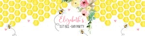 Bee birthday bottle label design preview
