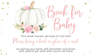 Pumpkin book for baby - flora 1a: Pumpkin baby shower set