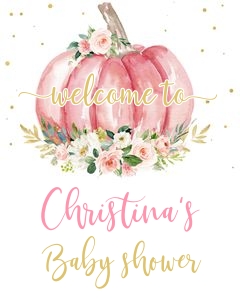 Pumpkin baby shower welcome sign 16x20: Pumpkin baby shower welcome sign