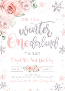 WOPS - Winter onederland pink and silver design preview