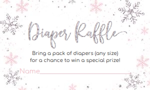 BCOS - Diaper raffle 1: BCOS - BABY ITS COLD OUTSIDE PINK AND SILVER SET 2