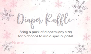 BCOS - Diaper raffle 2: BCOS - BABY ITS COLD OUTSIDE PINK AND SILVER SET