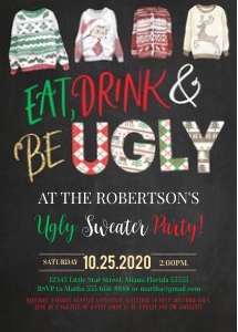 US4 - Ugly sweater invitation design preview
