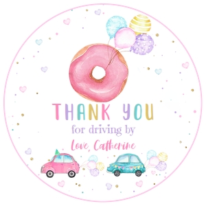 DVD1 - Drive by Donut favor tags round: DVD1 - Drive by Donut favor tags round