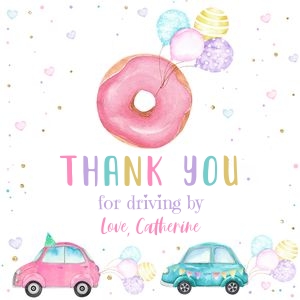 DVD1 - Drive by Donut favor tags square: DVD1 - Drive by Donut favor tags round