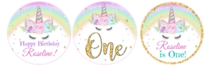 U1 - Unicorn cupcake toppers design preview