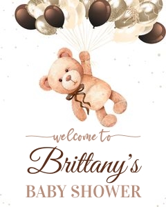 TBI - Teddy bear welcome sign design preview