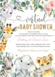 VSB4 - Virtual Baby Shower Safari design preview