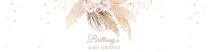 BH3 - Boho baby shower bottle label design preview
