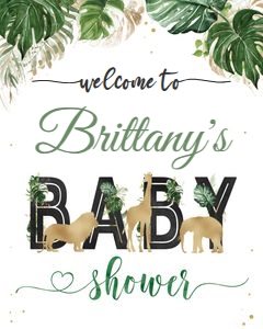 JG007 - Jungle welcome sign 16x20: JUNGLE6 - Jungle welcome sign 16x20