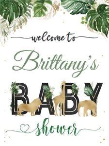 JG007 - Jungle welcome sign 18x24: JUNGLE6 - Jungle welcome sign 16x20