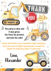 C1 - Construction thank you card: C1 - Construction thank you card