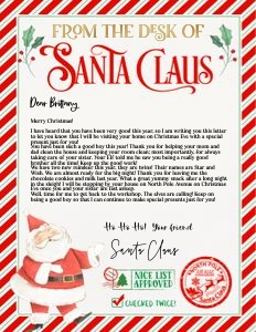 Santa01 - From de desk of Santa 8.5x11: Santa01 - From the desk of Santa